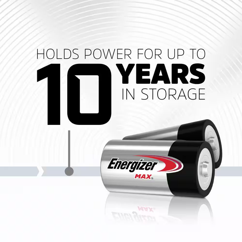 MAX C Batteries (8-Pack), C Cell Alkaline Batteries