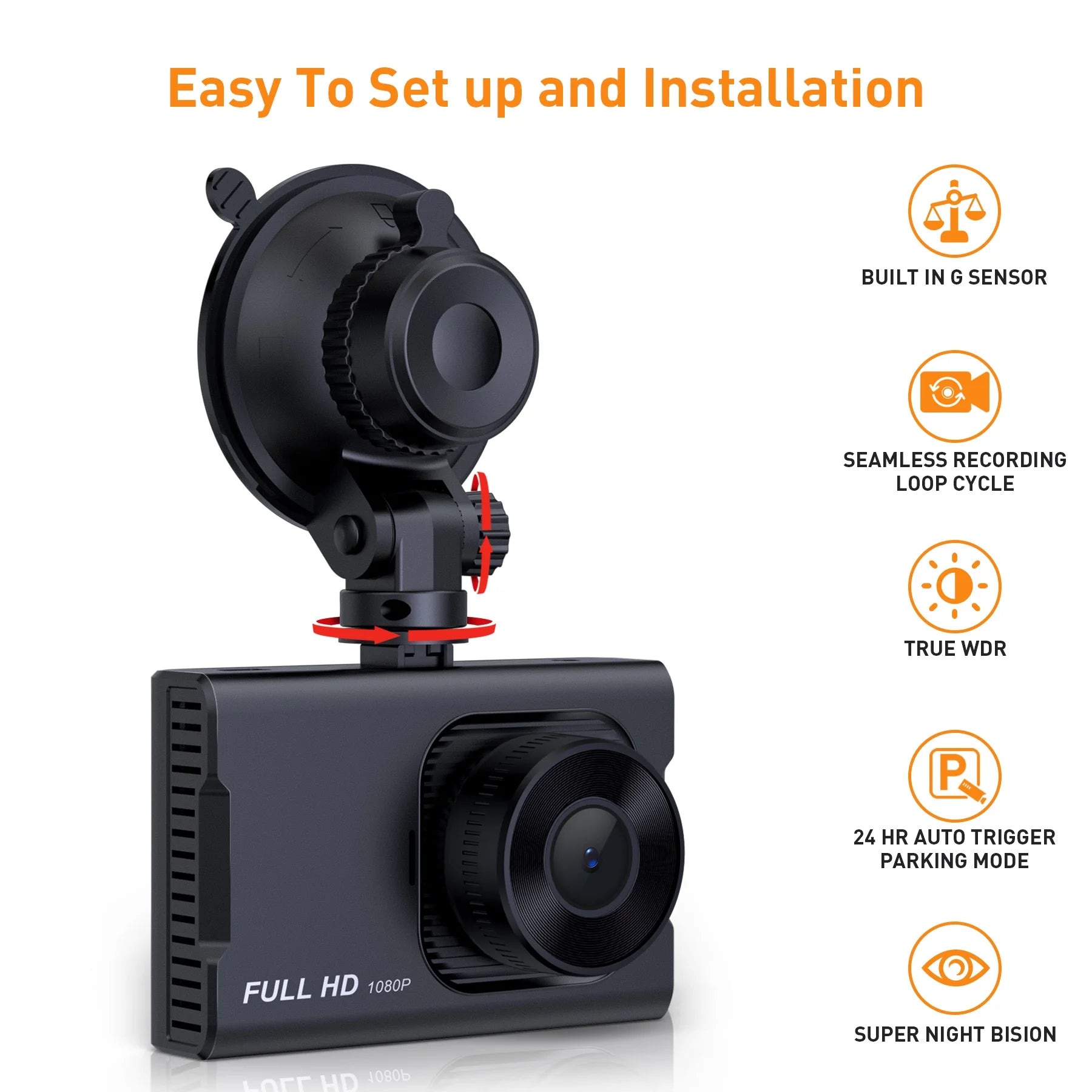 Septekon Wi-Fi Outdoor Security Camera, 2K Dual Antenna, Night Vision Bullet Surveillance Camera, Only Supports 2.4G Wi-Fi